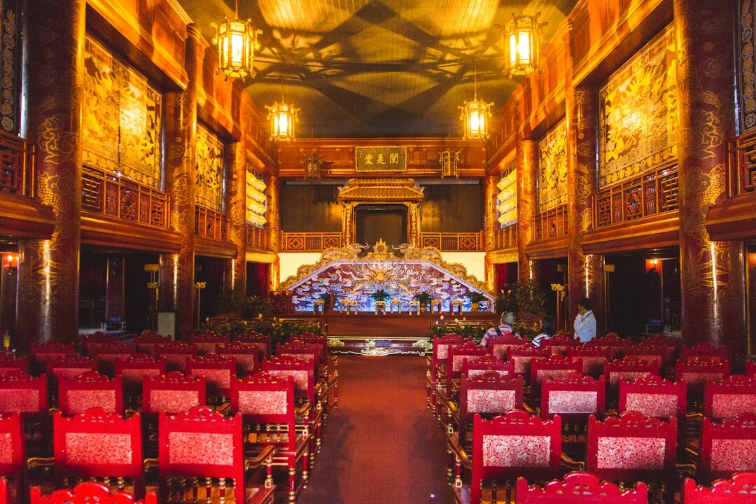Empty ornate theatre auditorium ready for a senior citizens matinee show