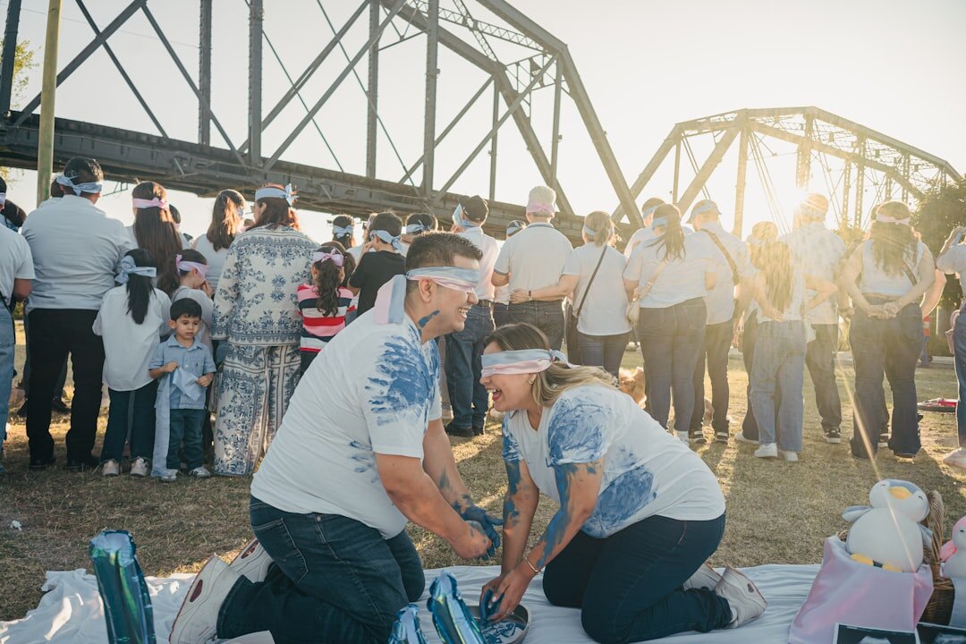 elderly people at local event