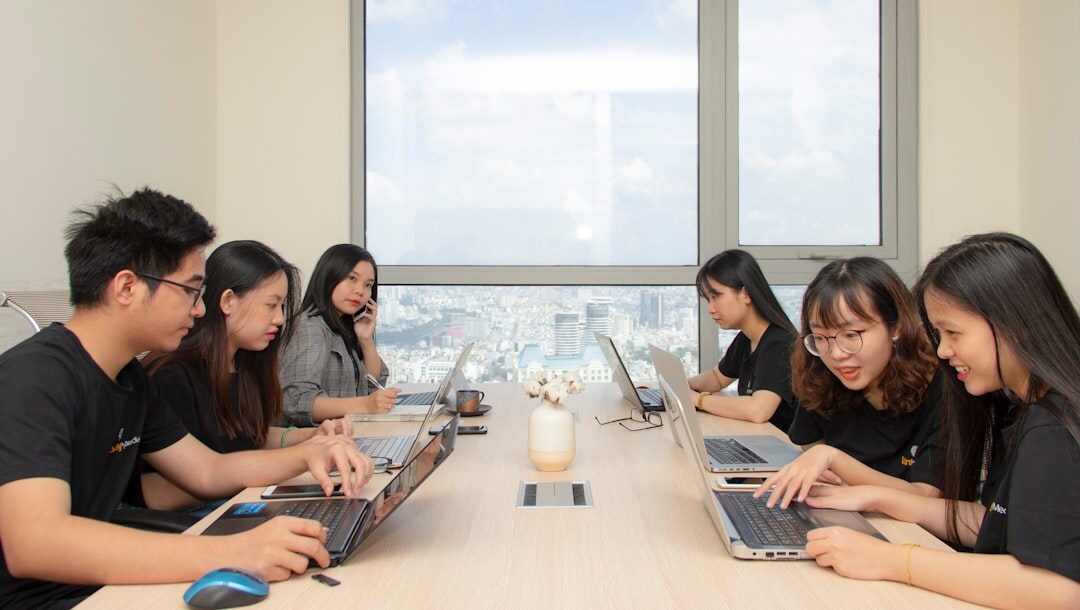 group of seniors in computer class