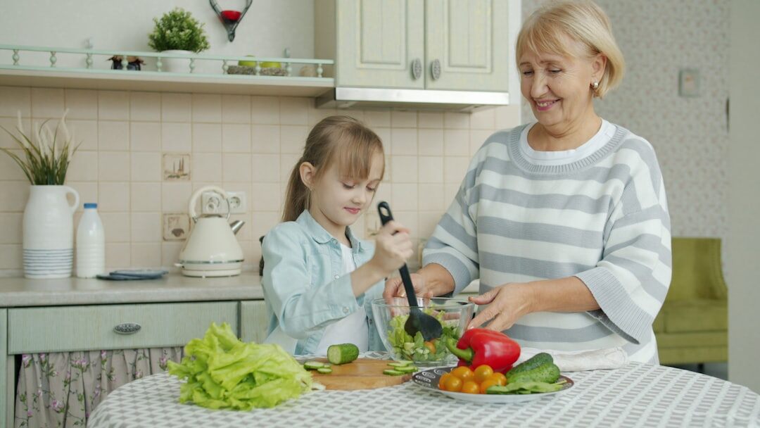 senior eating healthy meal